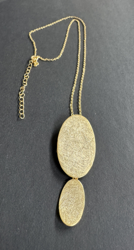 Preview: Anhänger in Ovalerform 2 teilig  925er Silber vergoldet